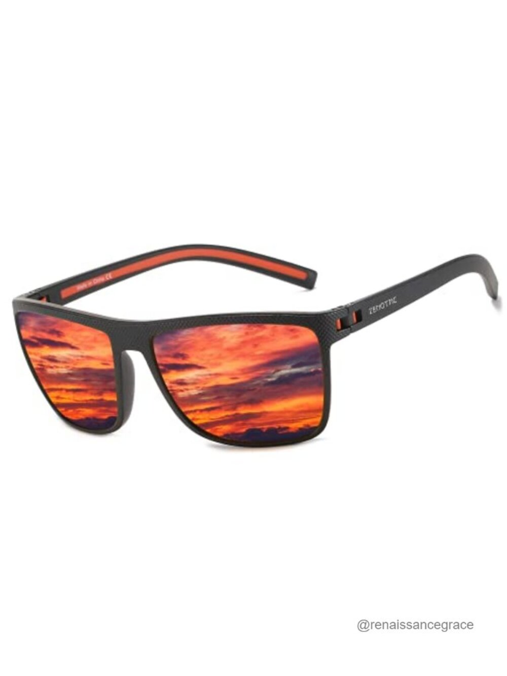 Polarized Sunglasses for Men TR90 Frame UV400 Protection Square Sun Glasses